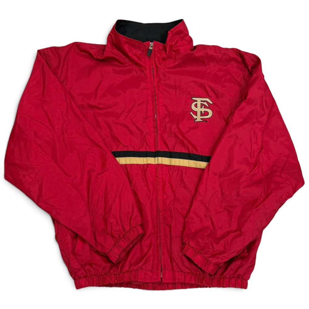 Vintage Puma Florida State University FSU Windbreaker Jacket Red Mens Medium